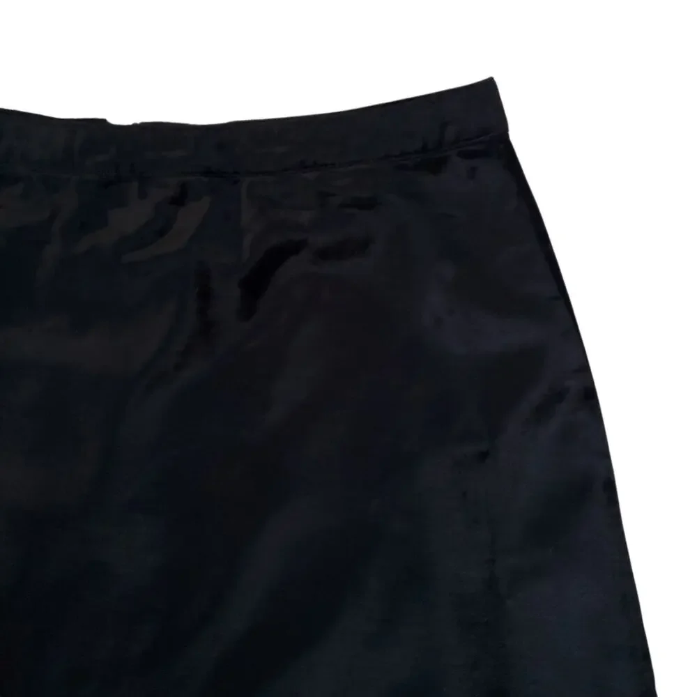 Free People Funkytown Black Velvet A line Mini Skirt Zip Front Sz 12 NWT